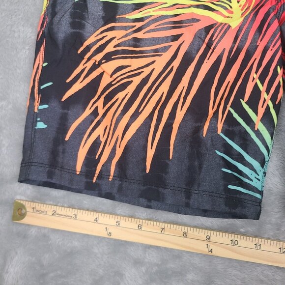 Hurley Mens 33 Board Shorts Swim Trunks Hawaiian Beach‎ Palm Tree Ocean Surf - Picture 10 of 12